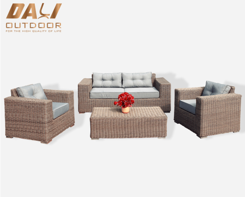 4 pcs  Modern Wicker Outdoor Rattan Furniture Garden Patio Gas Fire Sofa Set