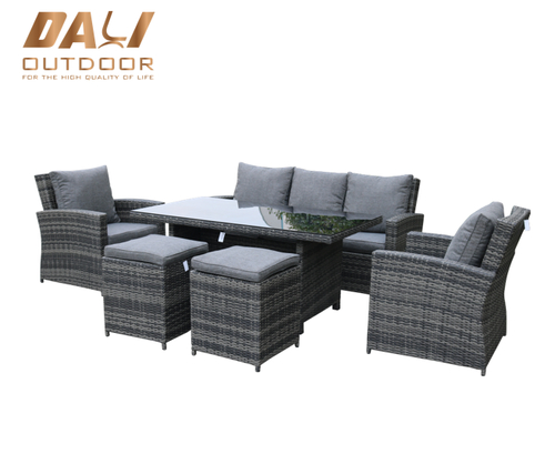 Cheap Outdoor Wicker Furniture Aluminum Rattan Garden Sofa