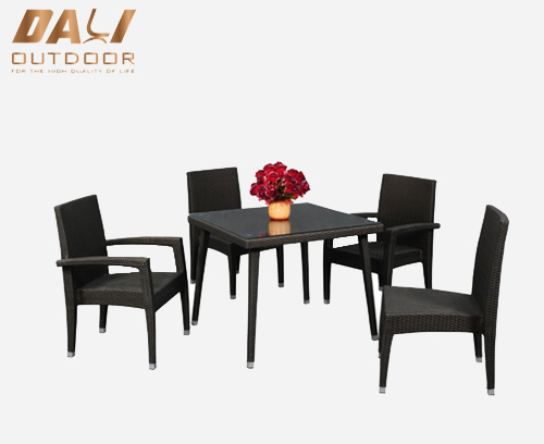 Outdoor garden furniture rattan dining set